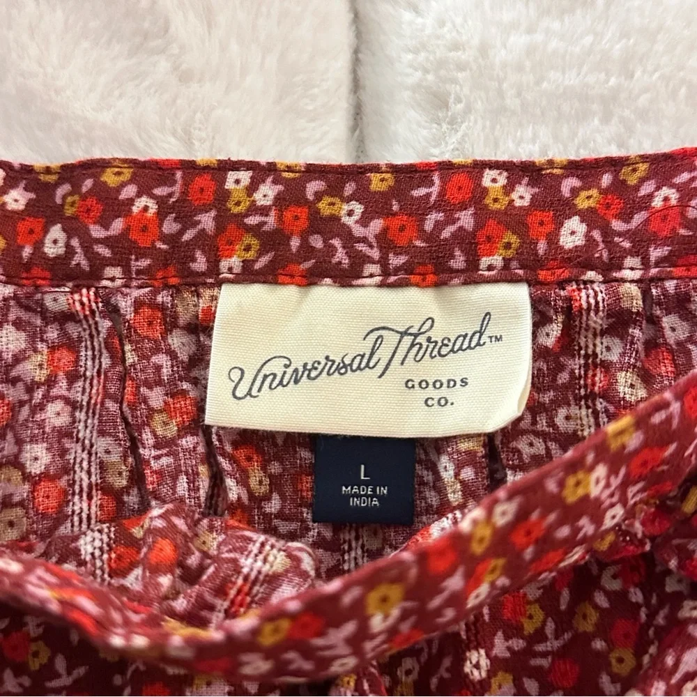 Floral Red Women's Top - Picture 2 of 2